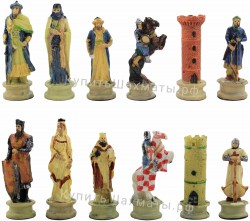 Фигуры каменные подарочные шахматные "Крестоносцы и Арабы"